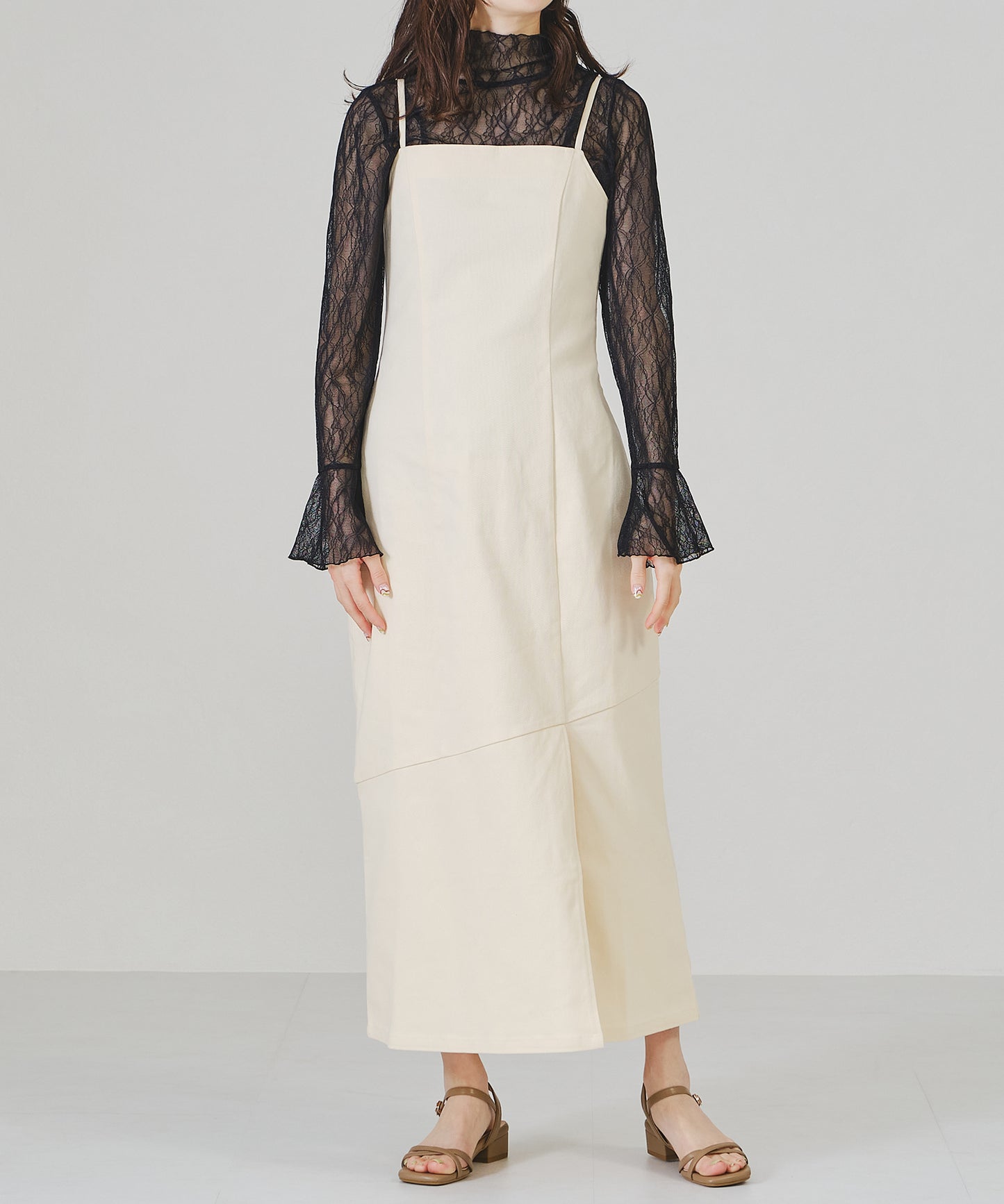 アシメスリットワンピース/AC1333