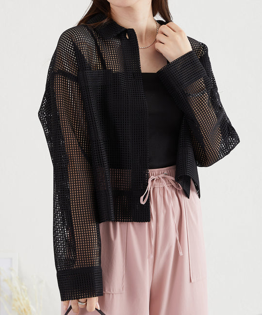 メッシュクロップドシャツ/AC3313