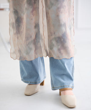 2WAYシースルーフレンチタイダイシアーワンピース/AC3417