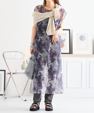 2WAYシースルーフレンチタイダイシアーワンピース/AC3417