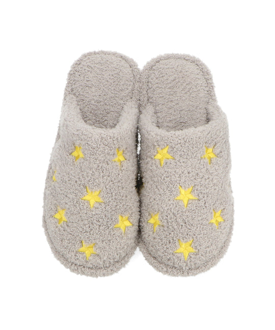 バイカラー星柄刺繍ルームシューズ/G0007