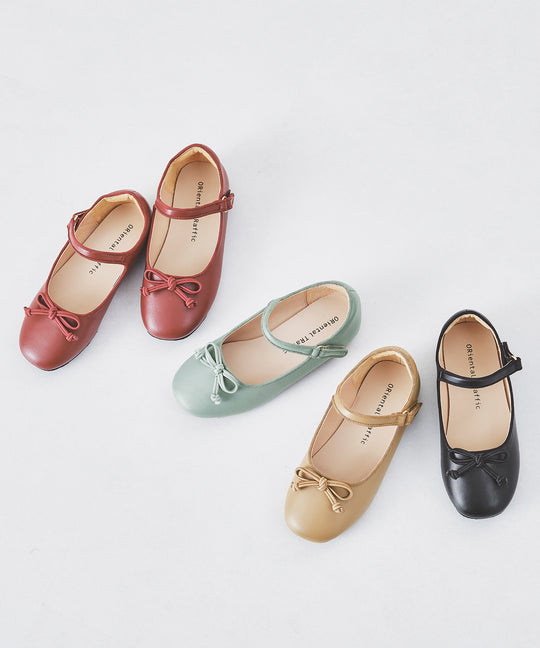 スクエアトゥストラップバレエシューズ/K-131