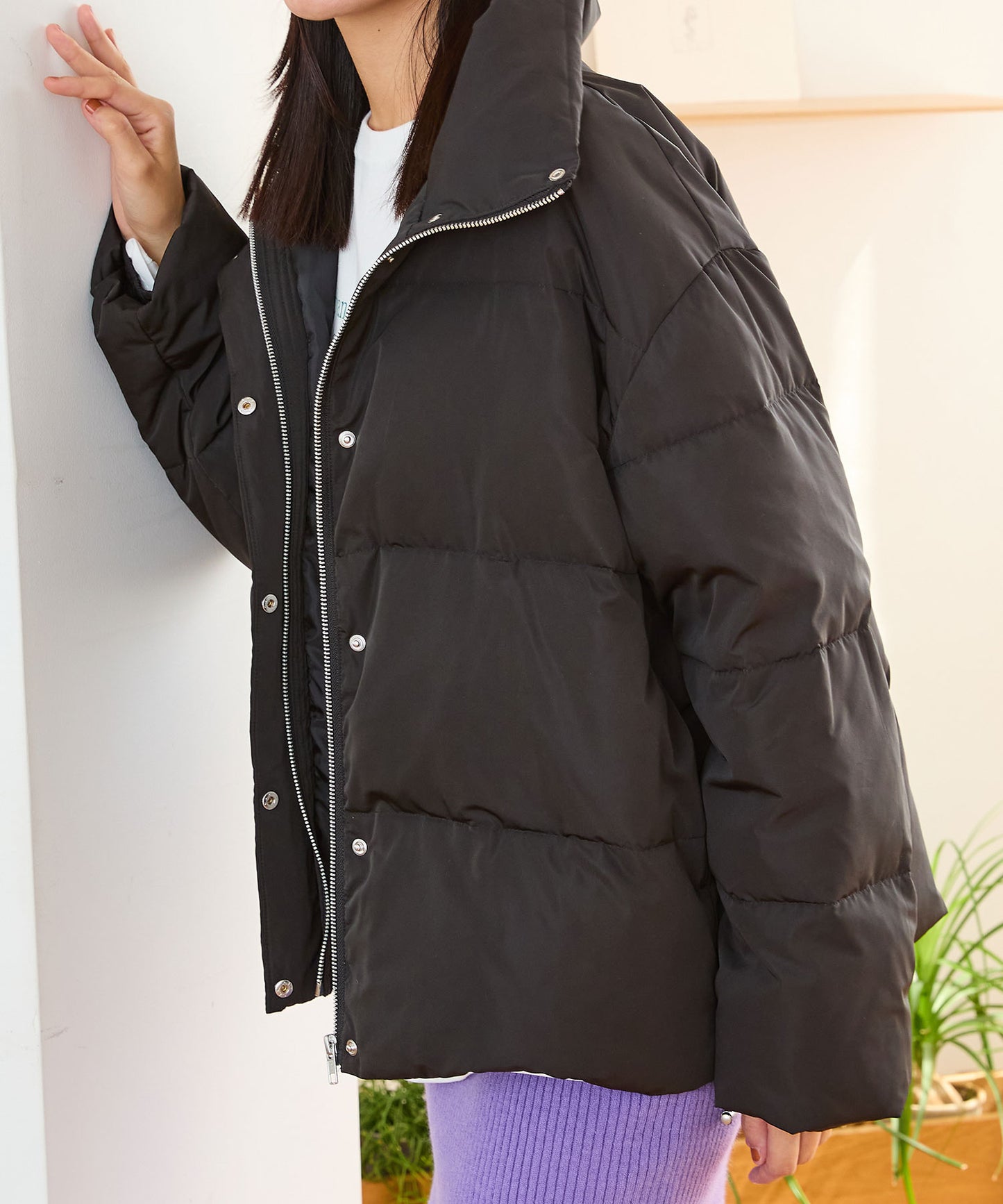 スタンドネックボリュームダウンジャケット/MO43D01