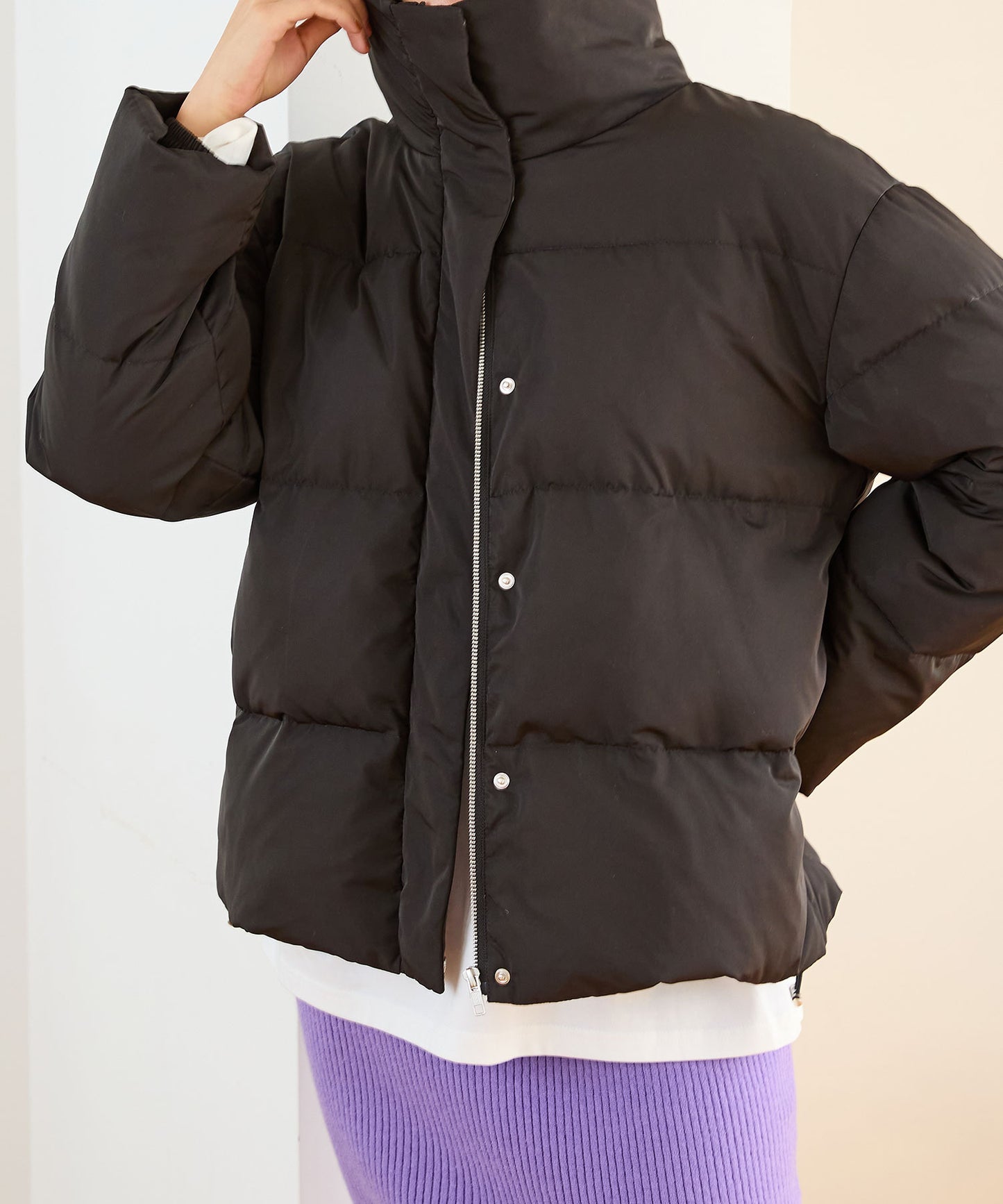 スタンドネックボリュームダウンジャケット/MO43D01