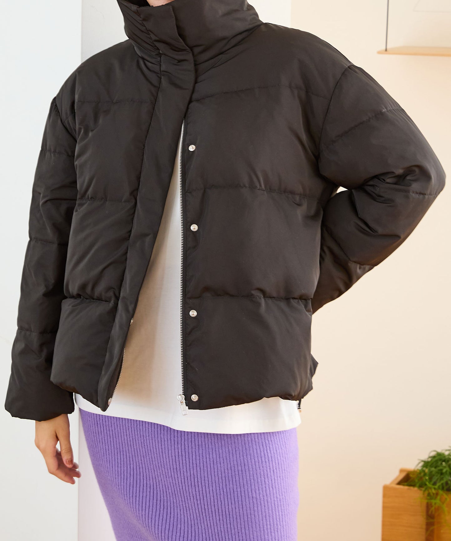 スタンドネックボリュームダウンジャケット/MO43D01