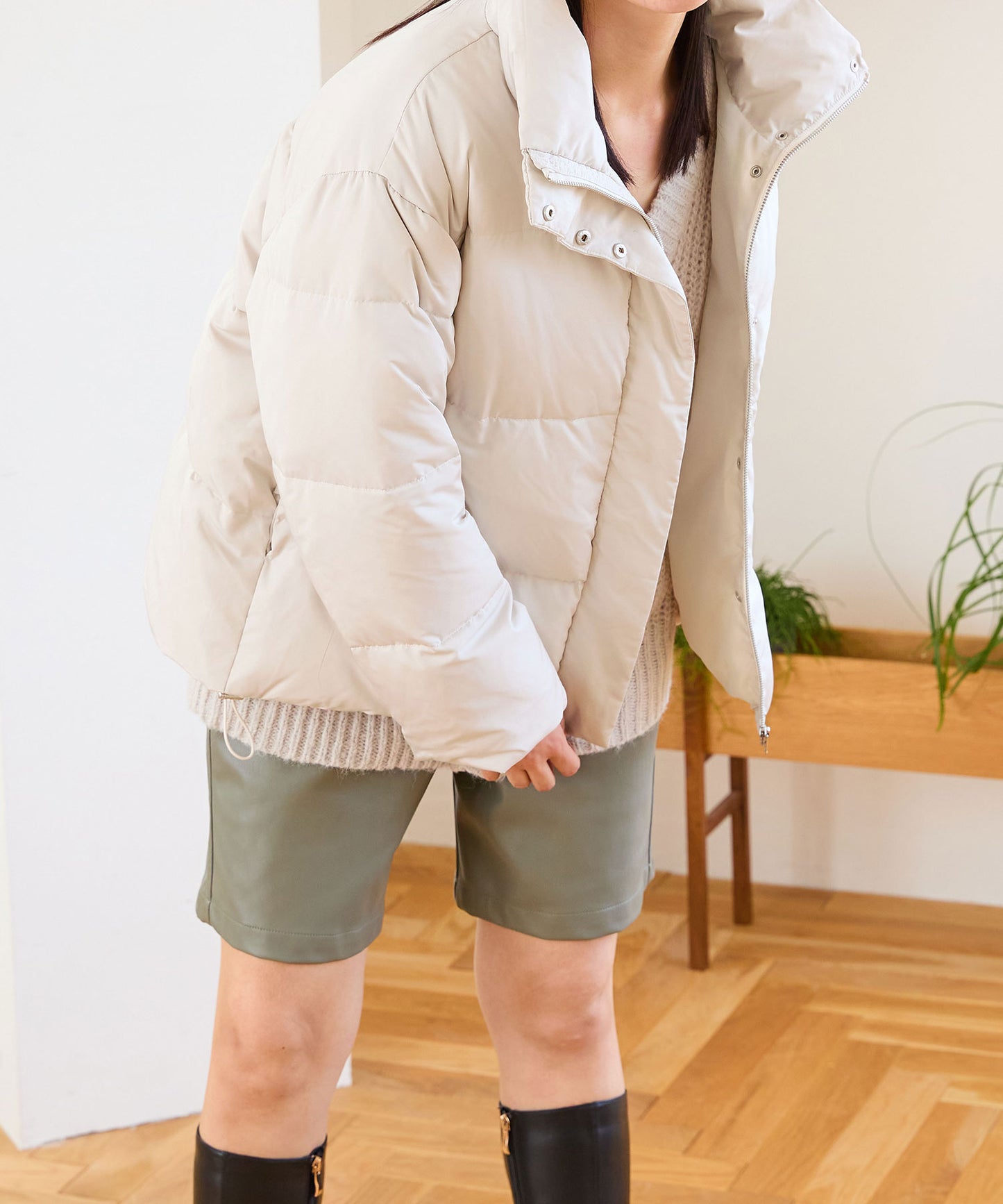 スタンドネックボリュームダウンジャケット/MO43D01