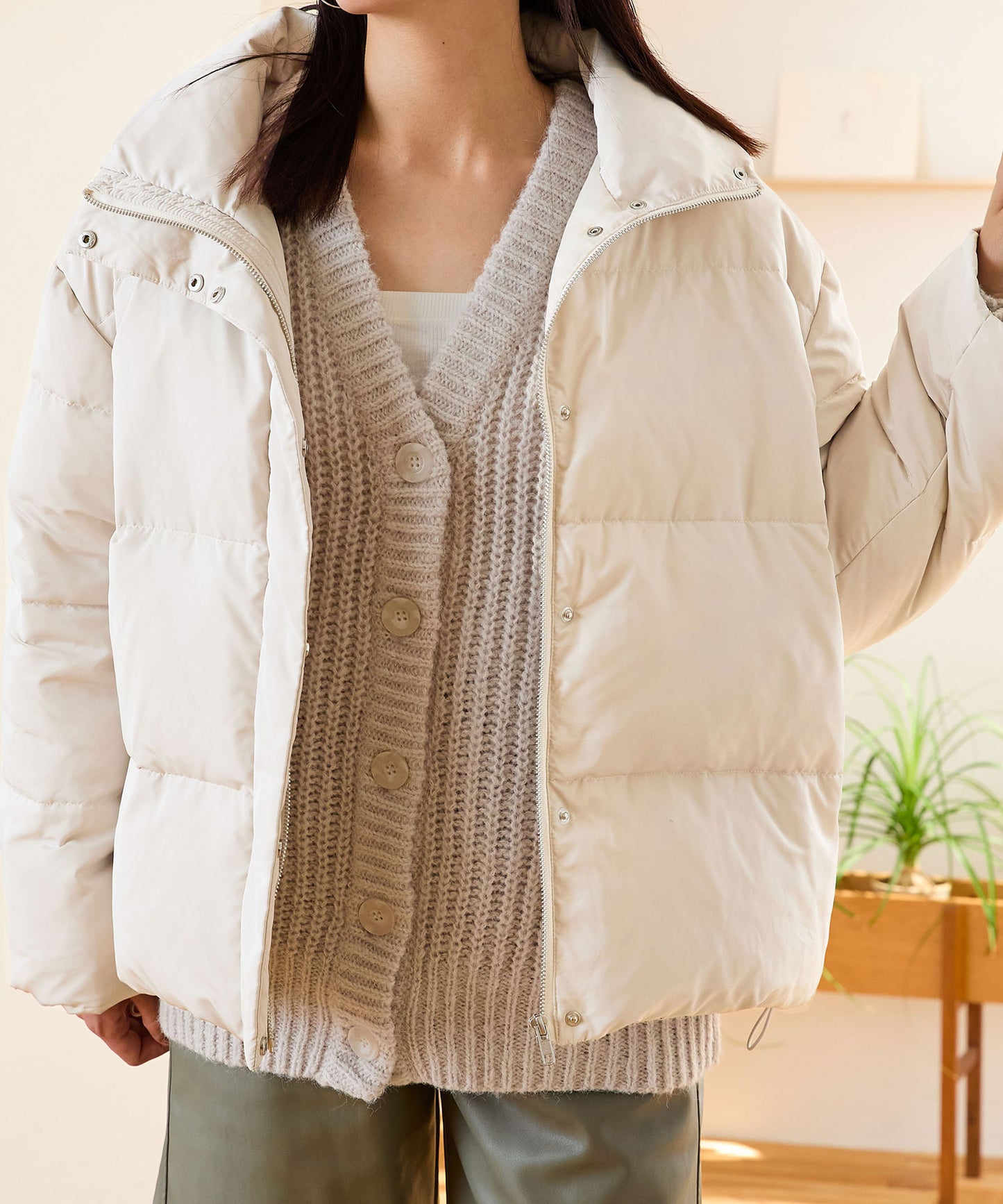 スタンドネックボリュームダウンジャケット/MO43D01