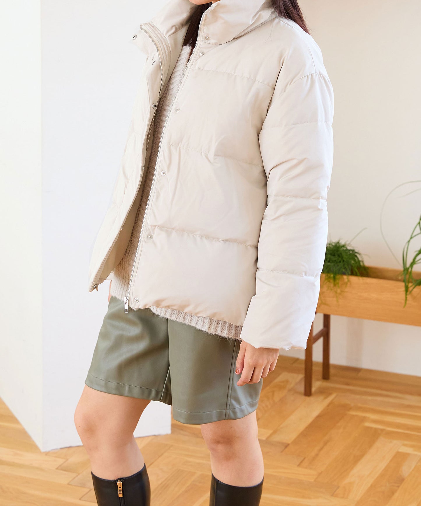 スタンドネックボリュームダウンジャケット/MO43D01