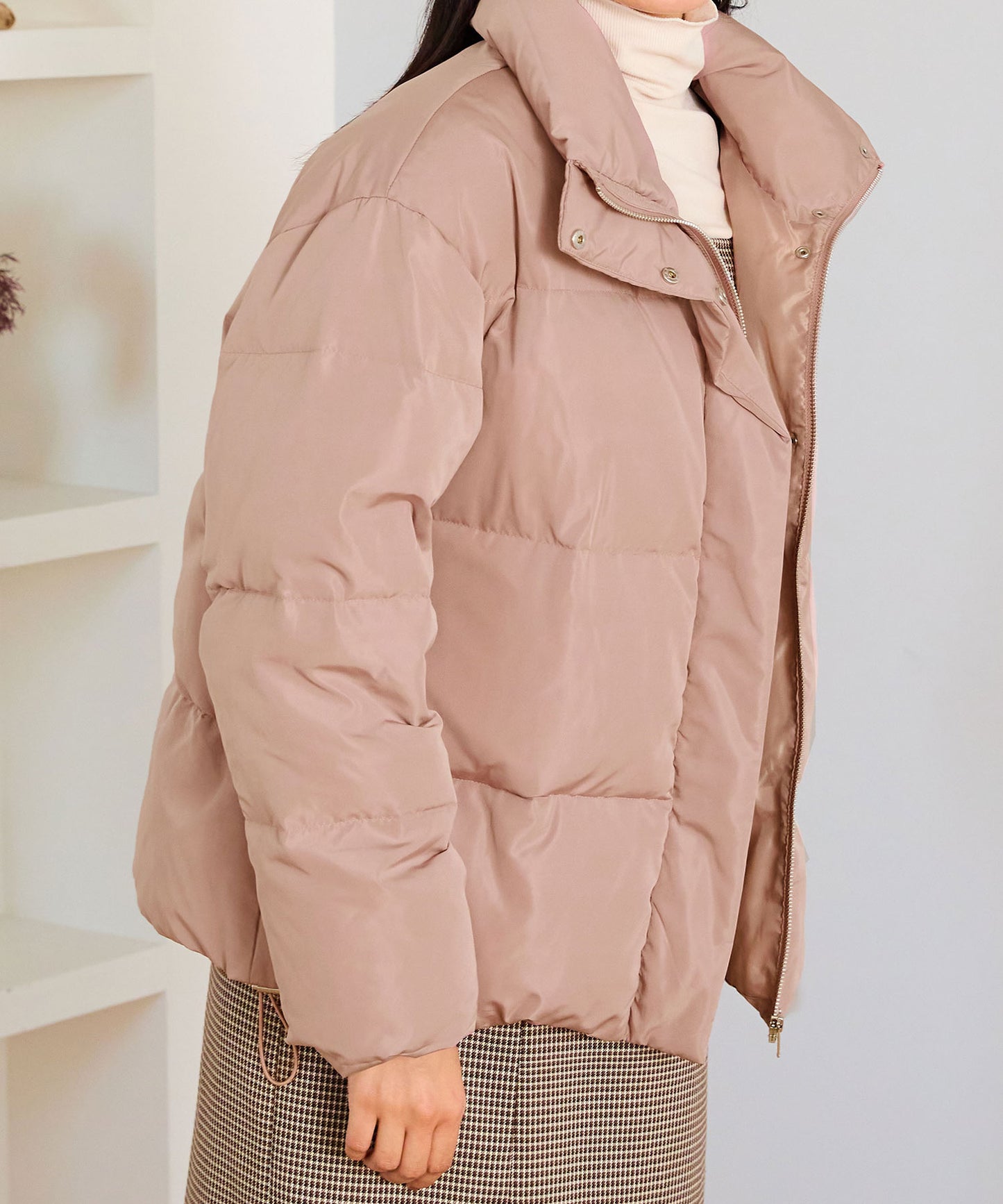 スタンドネックボリュームダウンジャケット/MO43D01