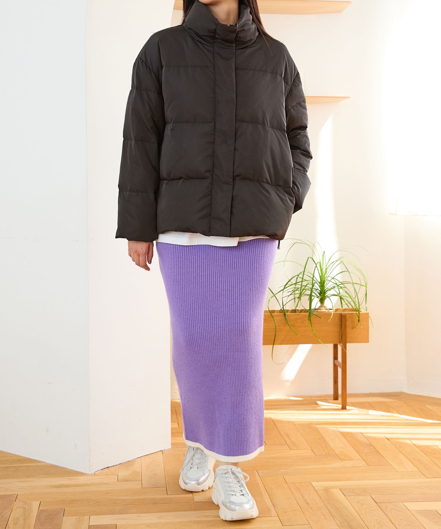 スタンドネックボリュームダウンジャケット/MO43D01