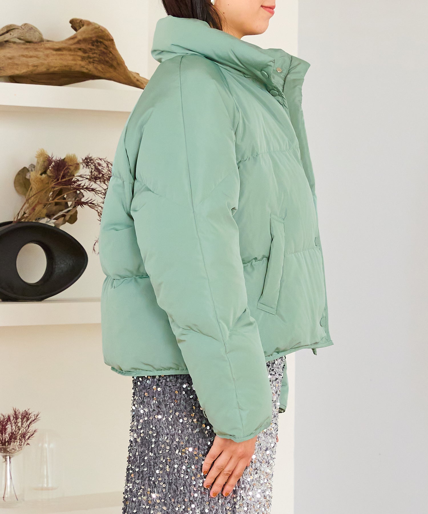 スタンドネックショートダウンジャケット/MO43D02 – ORIENTALTRAFFIC