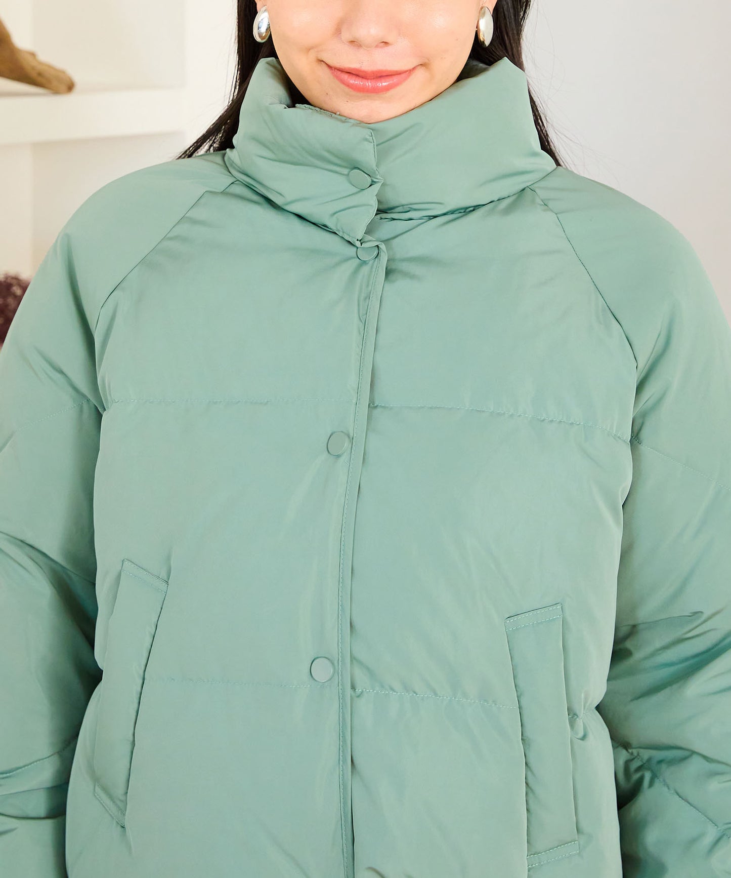 スタンドネックショートダウンジャケット/MO43D02