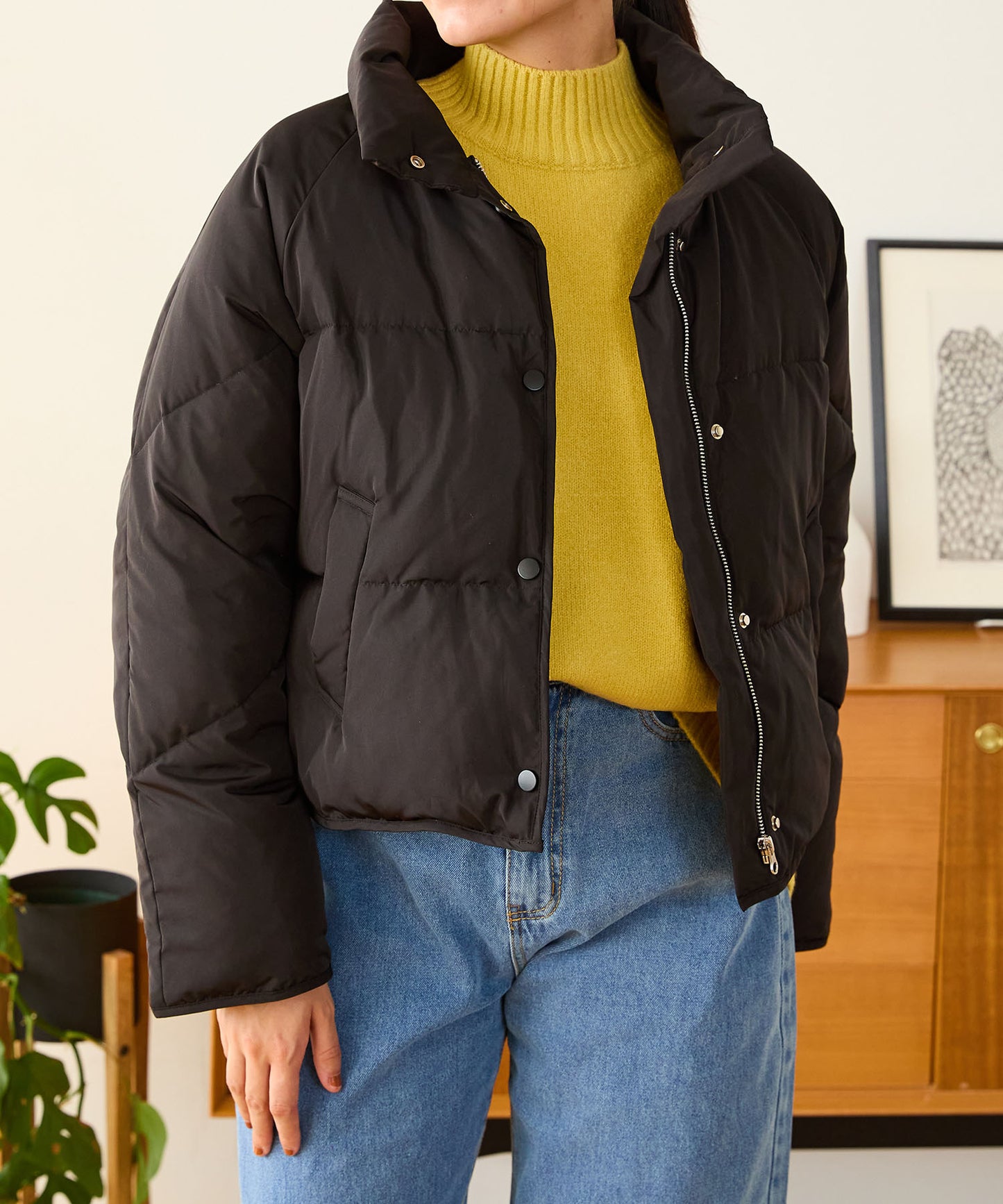 スタンドネックショートダウンジャケット/MO43D02