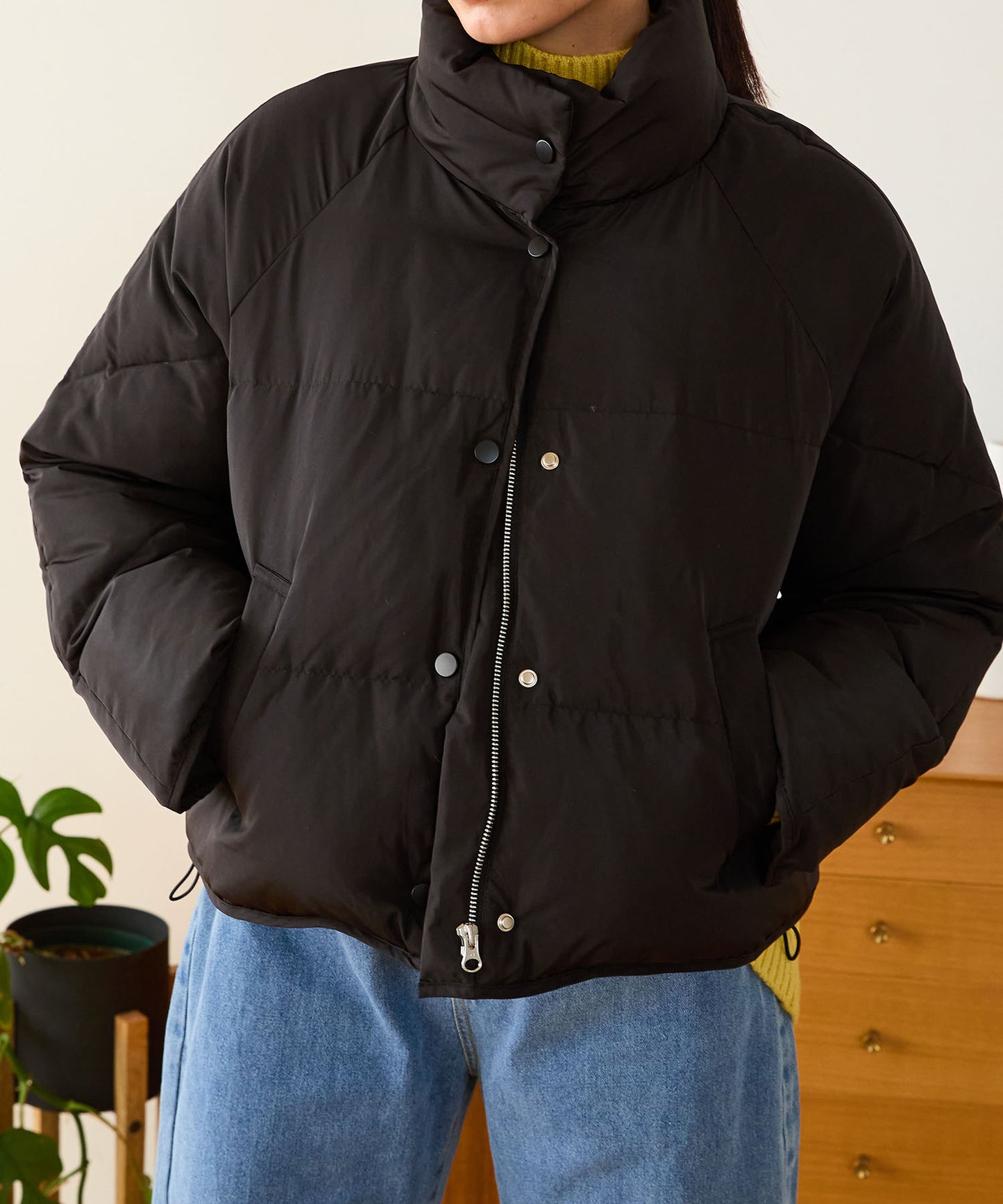 スタンドネックショートダウンジャケット/MO43D02