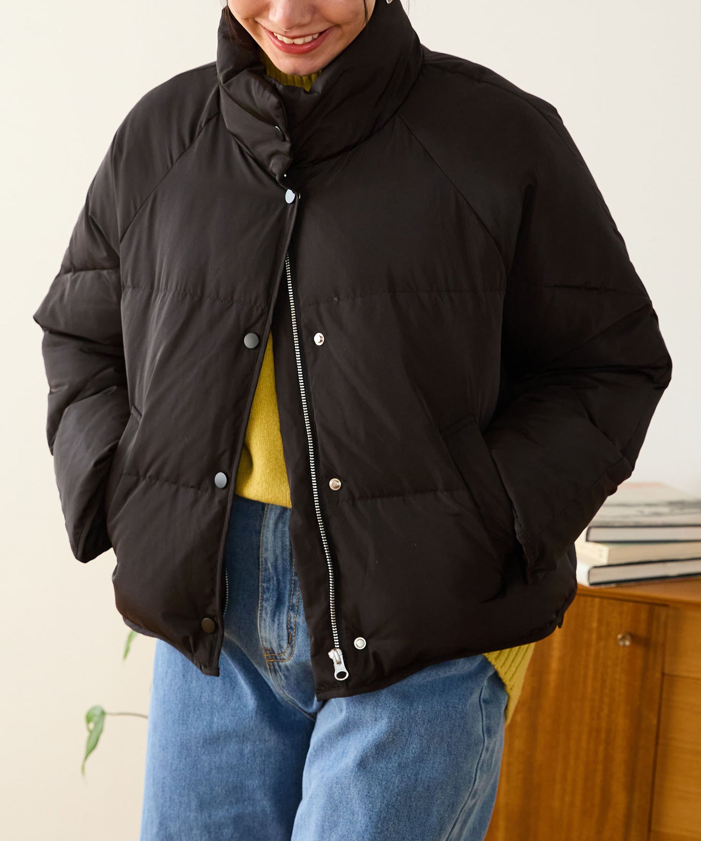 スタンドネックショートダウンジャケット/MO43D02