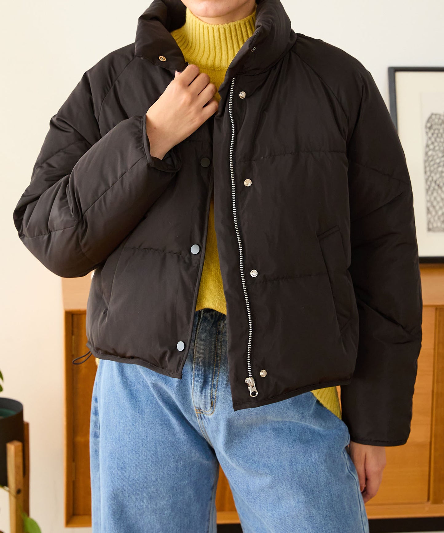 スタンドネックショートダウンジャケット/MO43D02