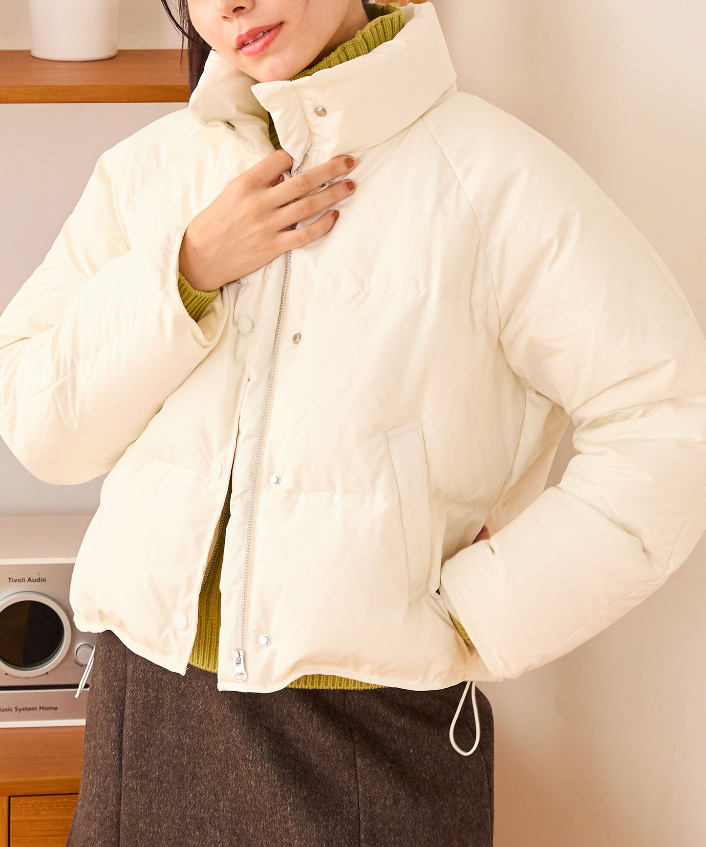 スタンドネックショートダウンジャケット/MO43D02