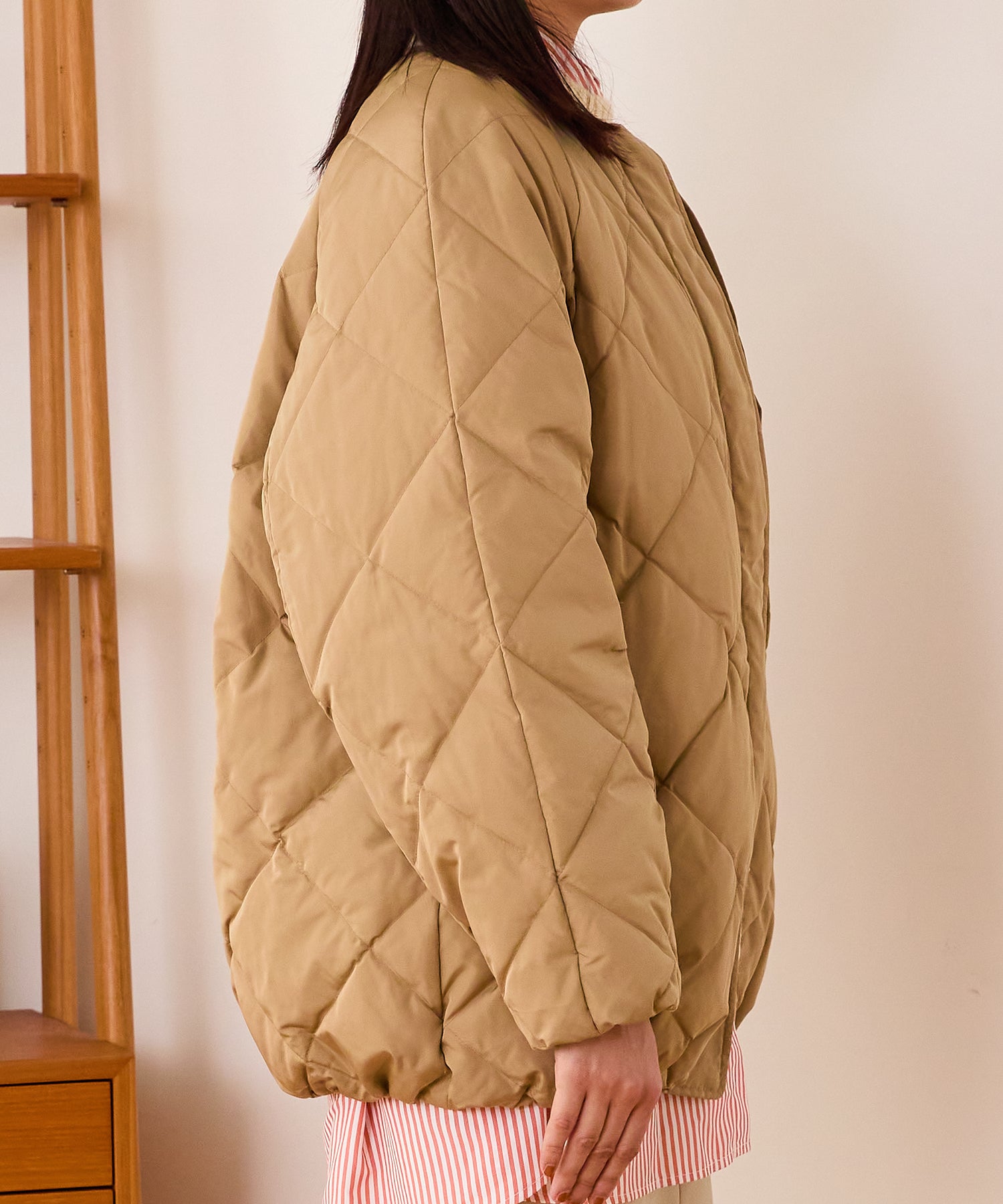 キルティングノーカラーダウンジャケット/MO43D04 – ORIENTALTRAFFIC