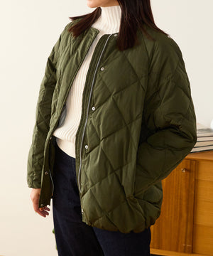 キルティングノーカラーダウンジャケット/MO43D04