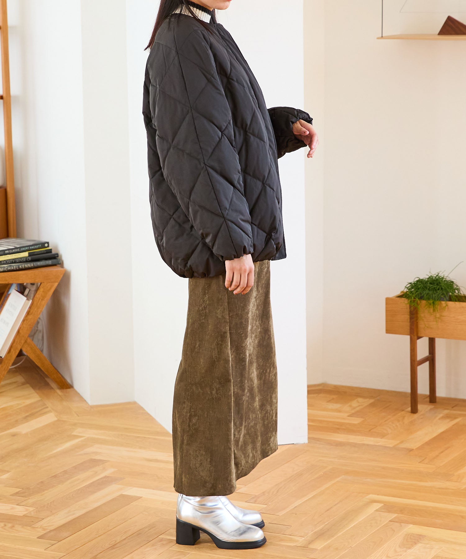 キルティングノーカラーダウンジャケット/MO43D04 – ORIENTALTRAFFIC