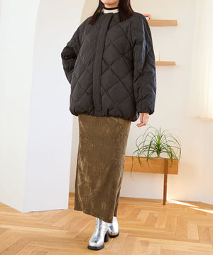 キルティングノーカラーダウンジャケット/MO43D04