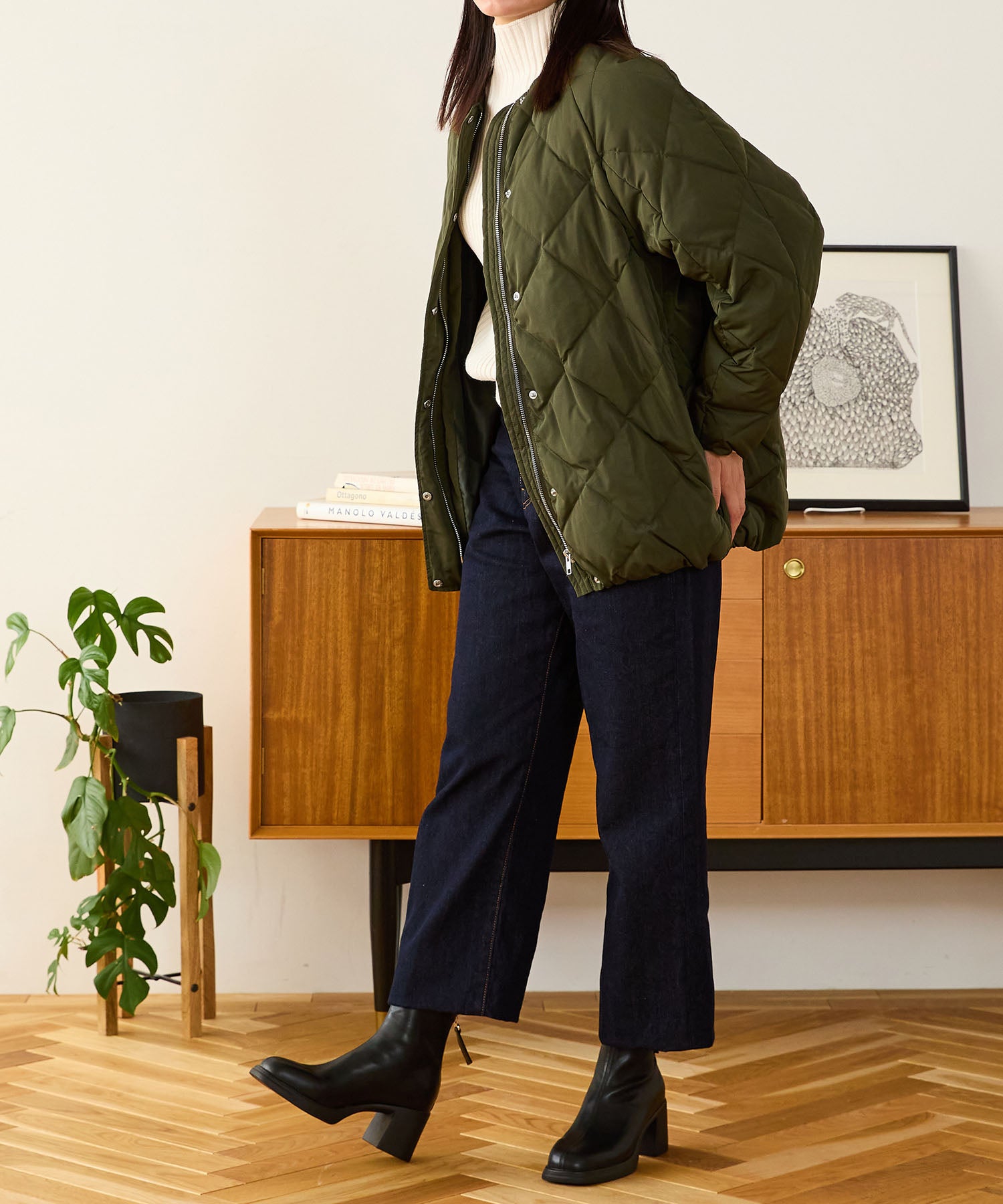 キルティングノーカラーダウンジャケット/MO43D04 – ORIENTALTRAFFIC