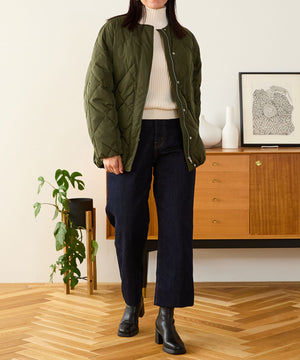 キルティングノーカラーダウンジャケット/MO43D04