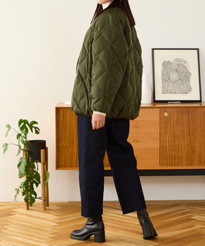 キルティングノーカラーダウンジャケット/MO43D04