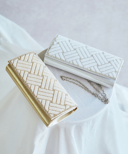 格子模様フラップバッグ/MOB024【結婚式/オケージョン/パーティー】