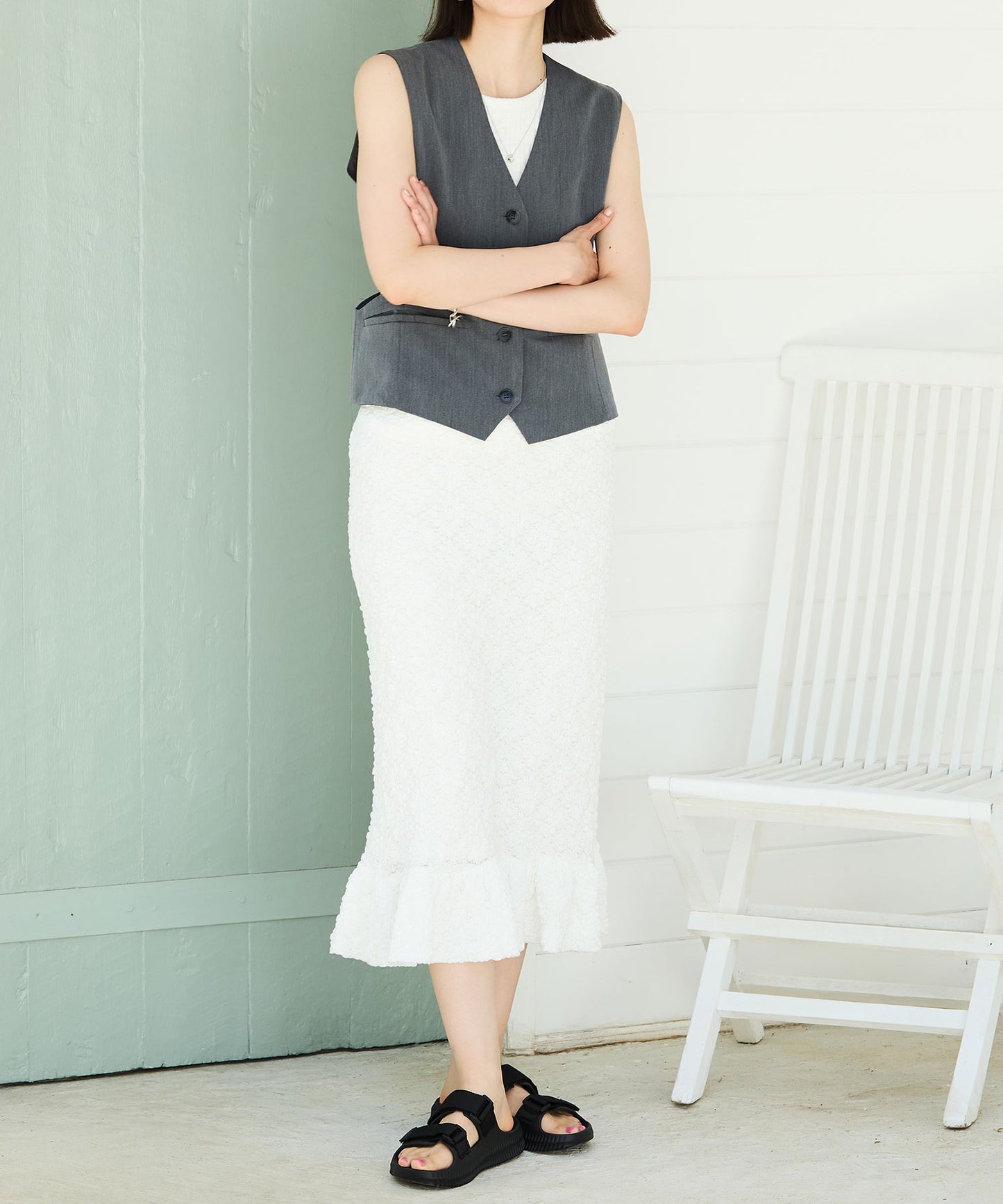 【WEB限定/リカバリーサンダル】ナイロンベルトスライドサンダル/OT3222