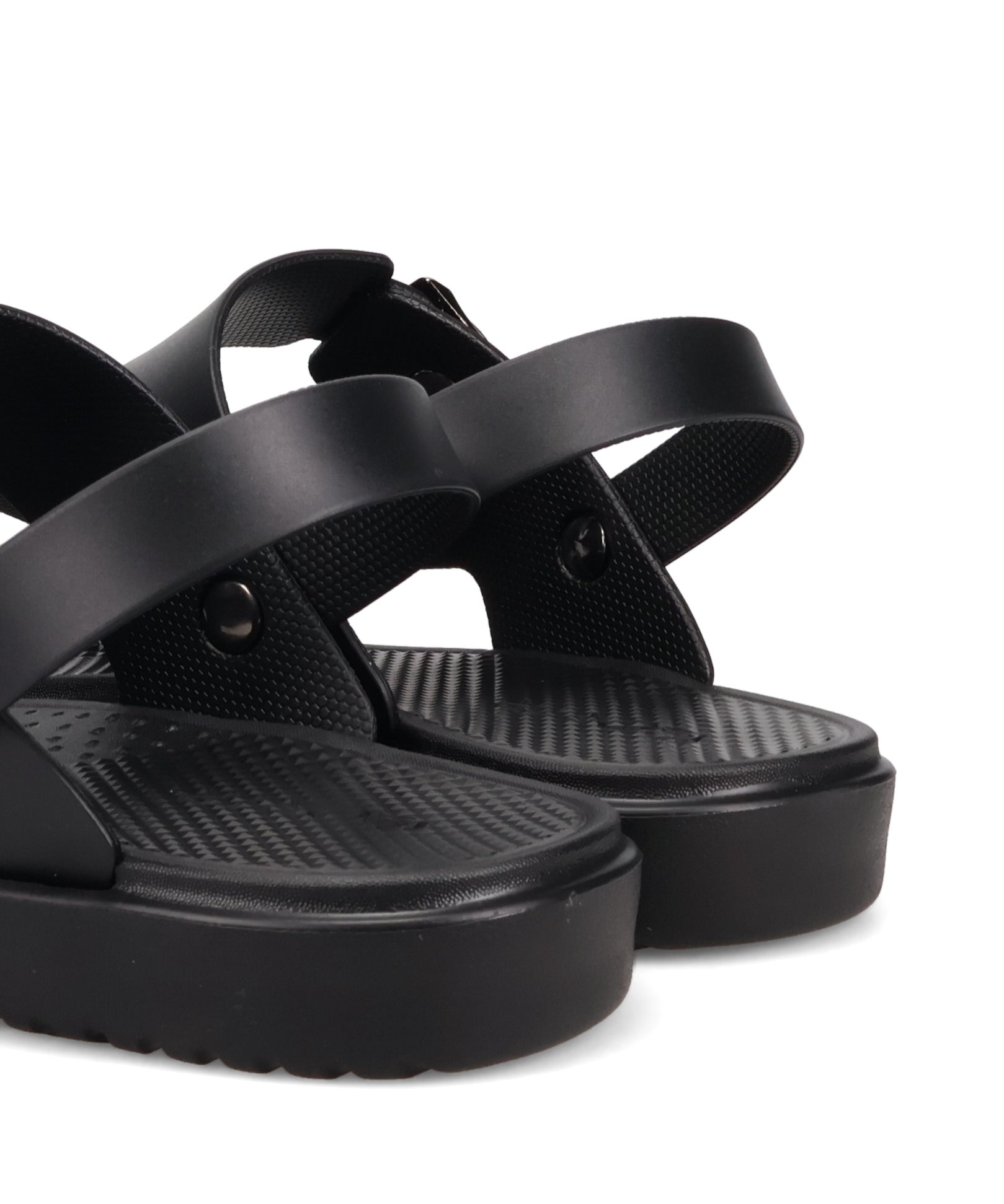 WEB限定/Fit meサンダル】アシンメトリーベルトスライドサンダル