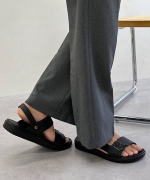 【WEB限定/Fit meサンダル】アシンメトリーベルトスライドサンダル/OT3238
