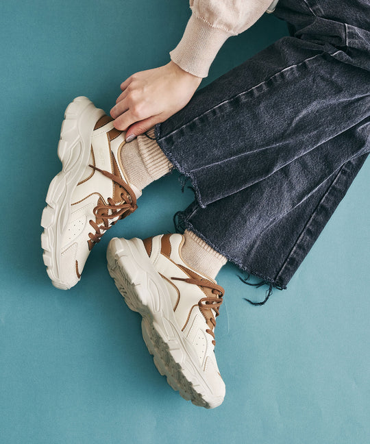 配色パーツ厚底スニーカー/OT3733