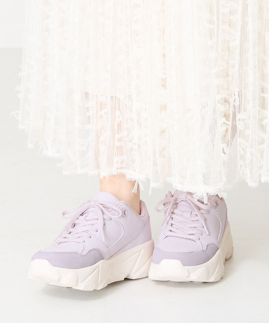 パンチングデザインボリュームソールスニーカー/OT3738