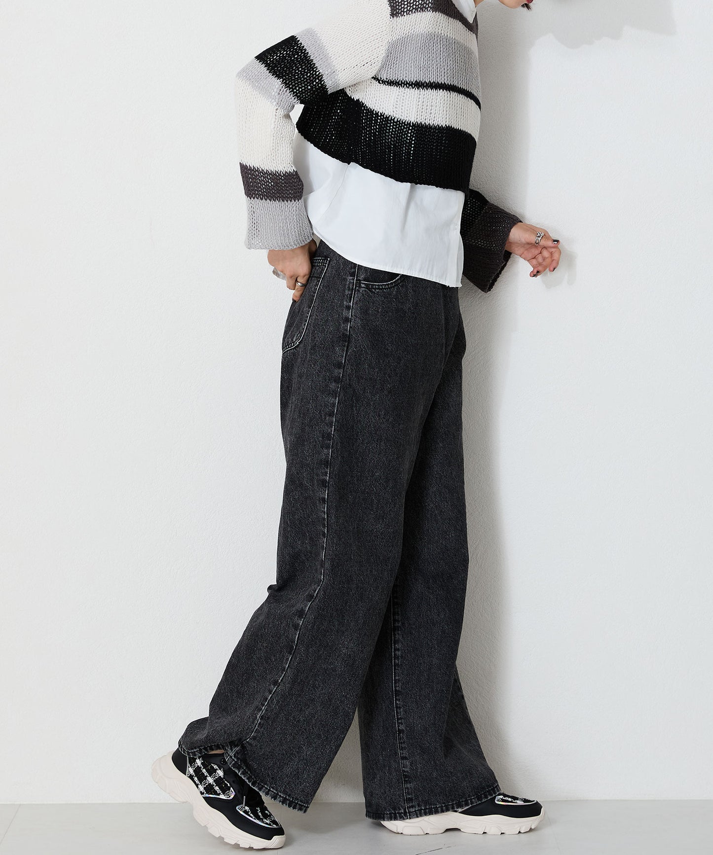 2WAYシューレースツイードスニーカー/OT3746