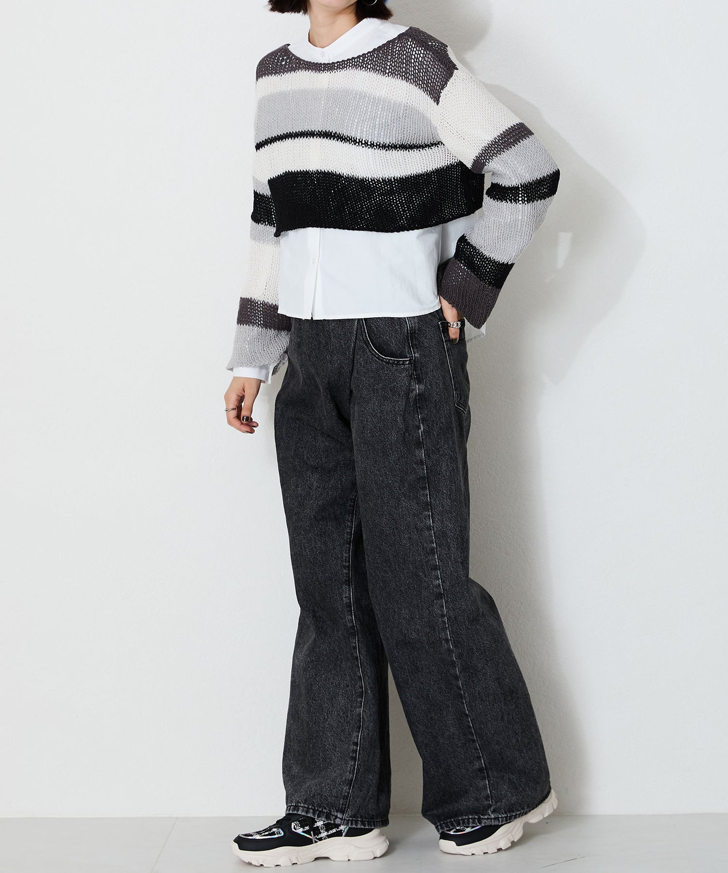 2WAYシューレースツイードスニーカー/OT3746