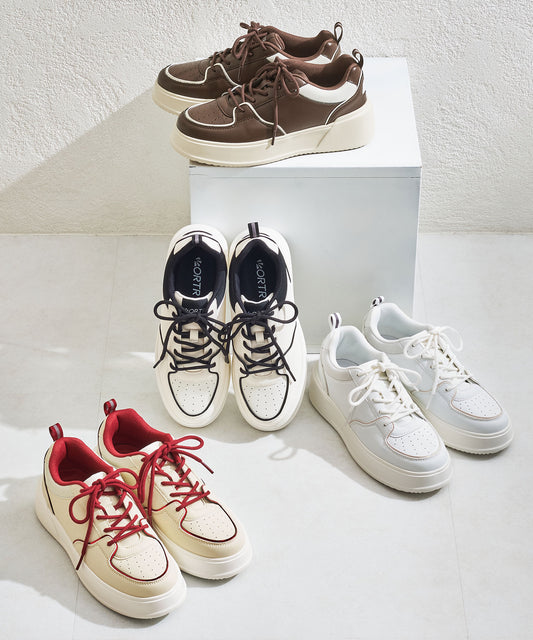 バイカラーボリュームソールスニーカー/OT3750