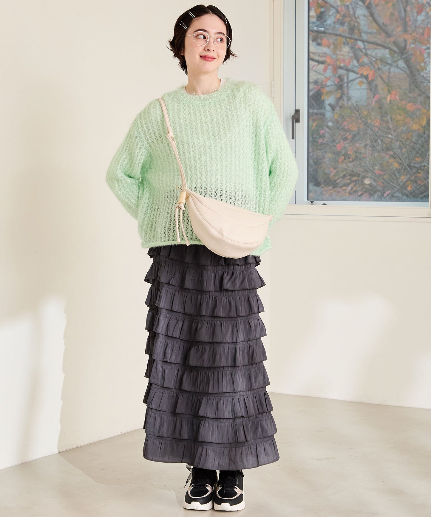 ヒールアップメタリックパーツスニーカー/OT3761