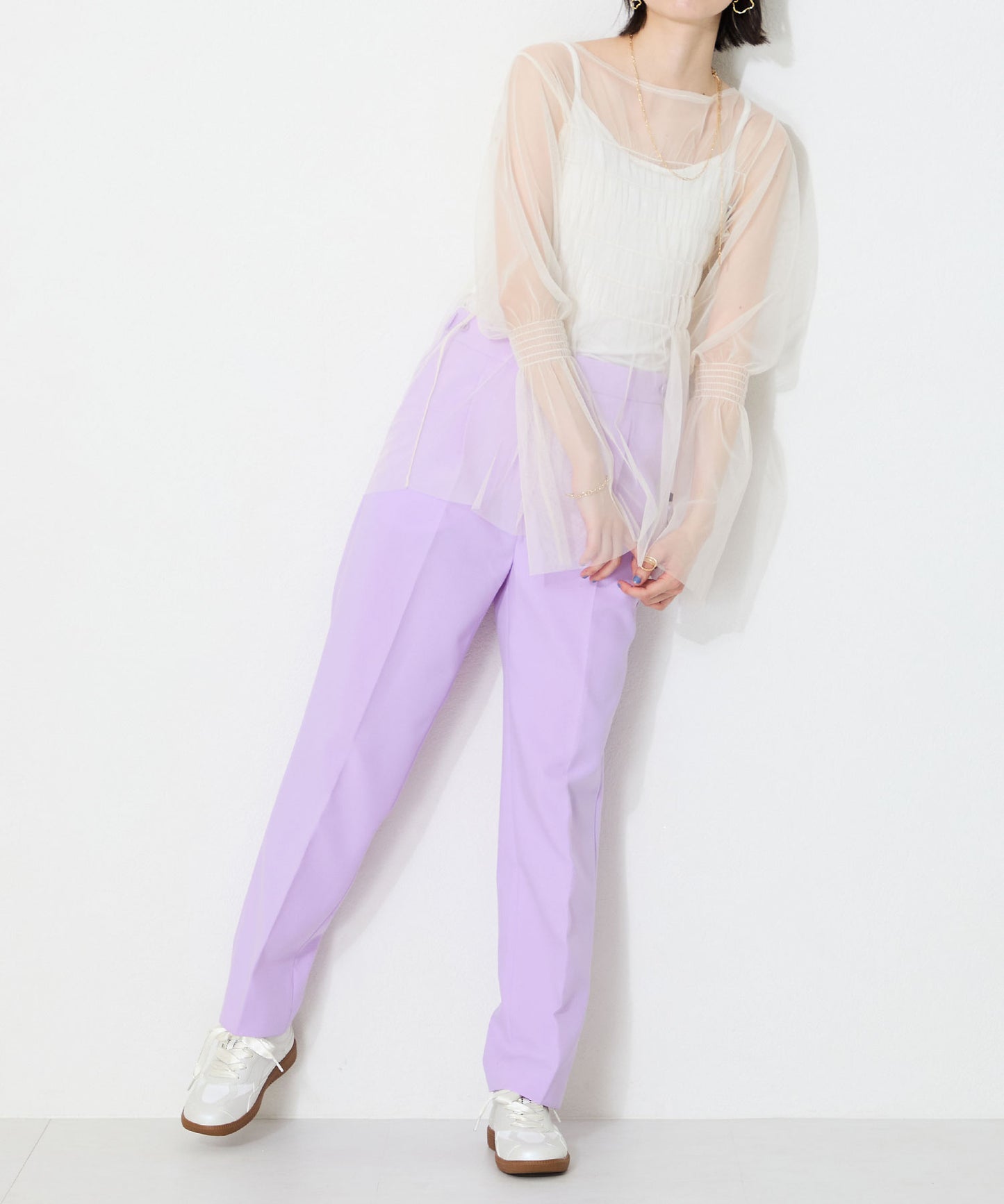 メタリック切替コートソールスニーカー/OT3764