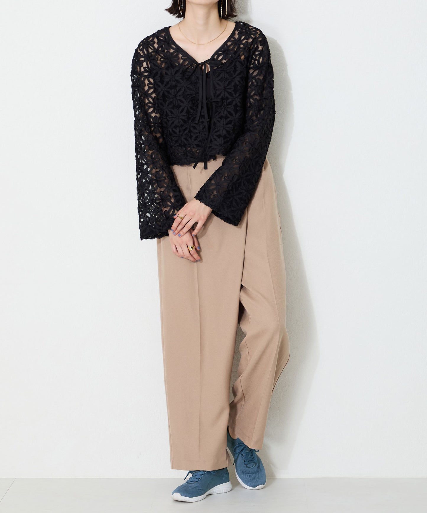 レースアップニットスニーカー/OT3765