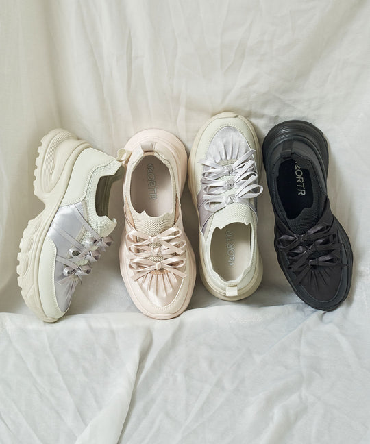 リボンディテールニットスニーカー/OT3787