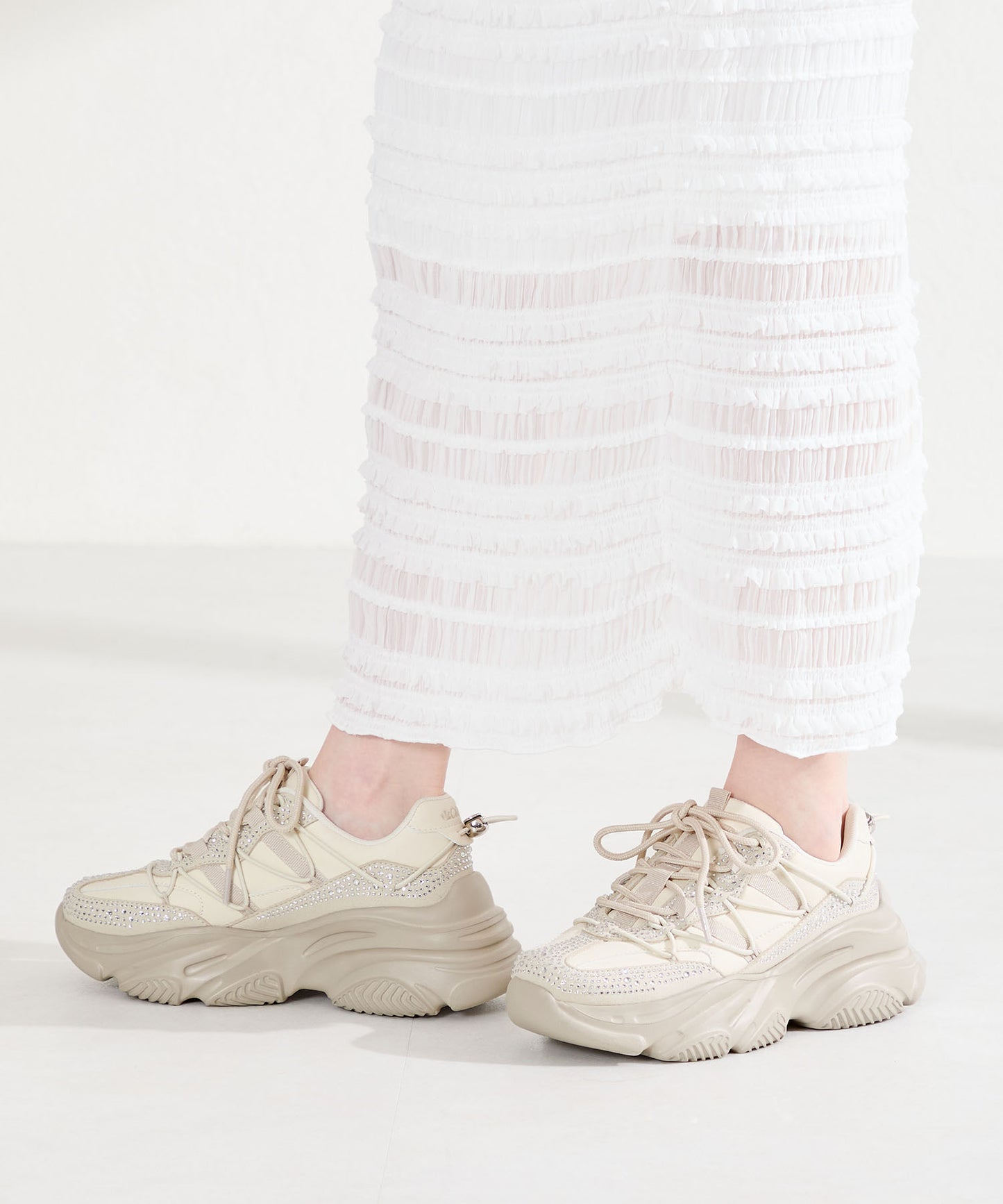 ラインストーン厚底スニーカー/OT3792