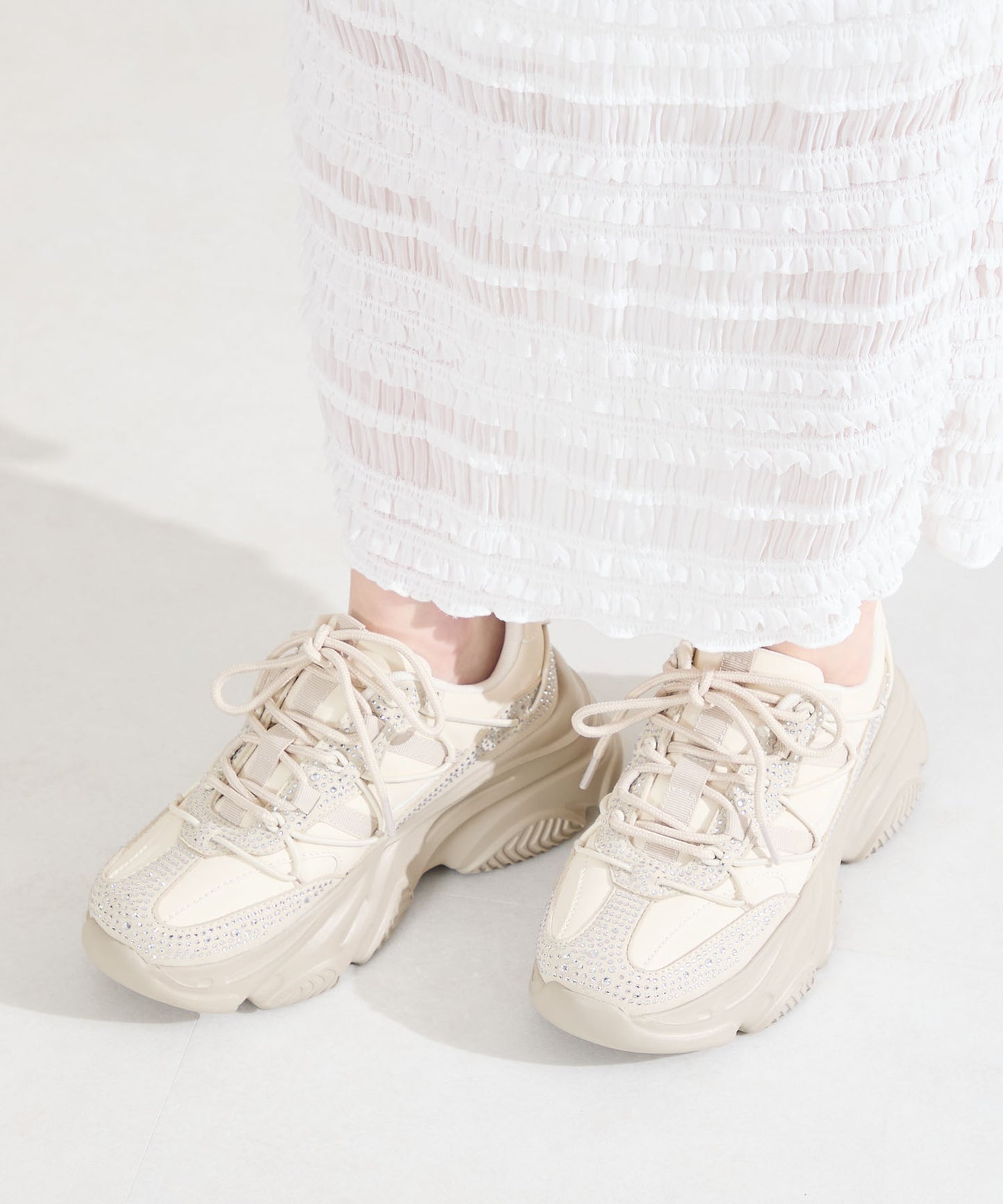 ラインストーン厚底スニーカー/OT3792