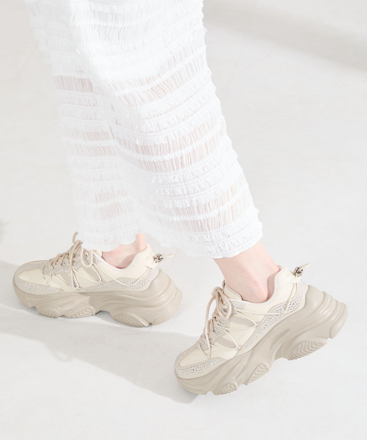 ラインストーン厚底スニーカー/OT3792