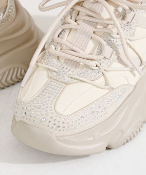 ラインストーン厚底スニーカー/OT3792