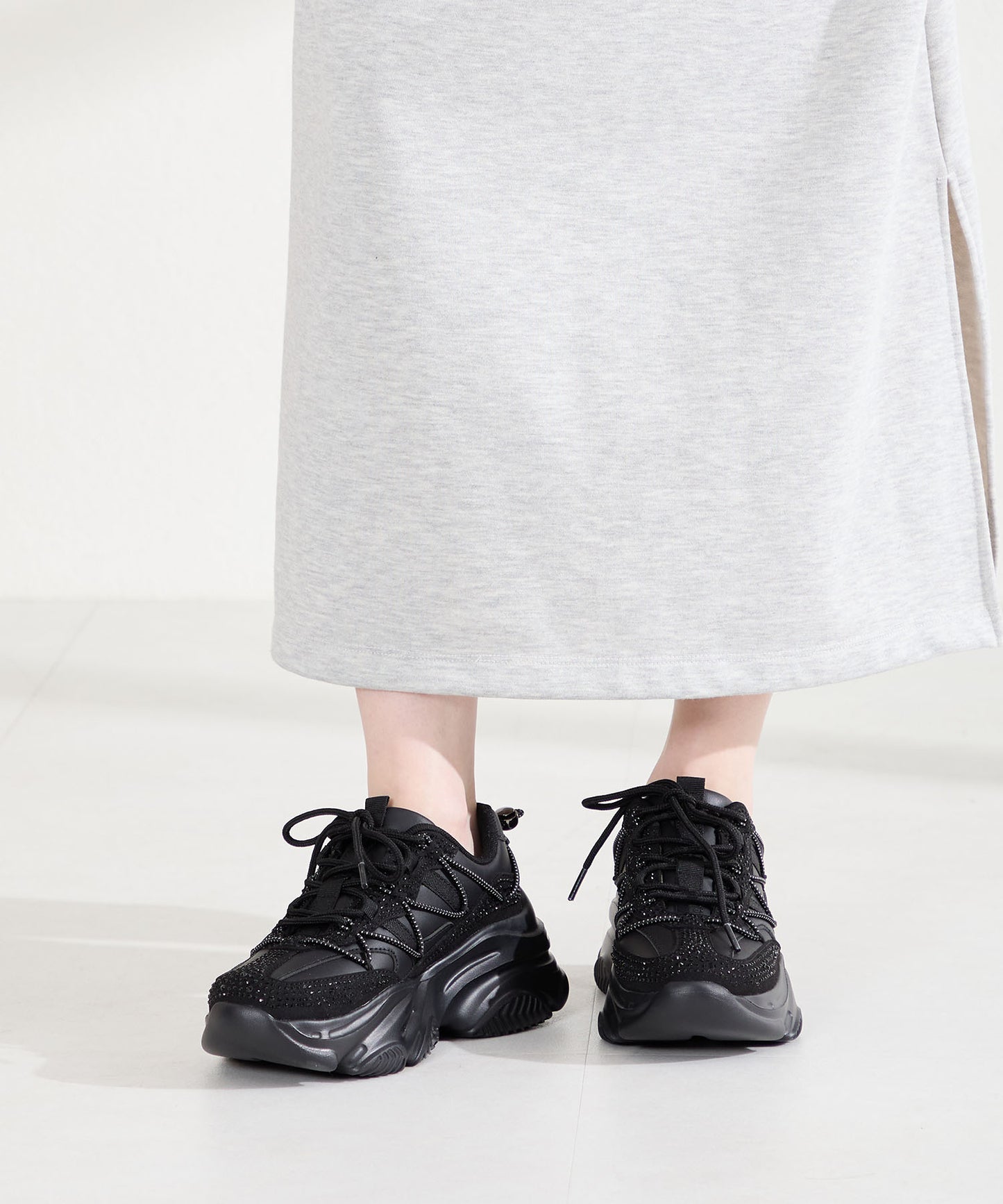 ラインストーン厚底スニーカー/OT3792