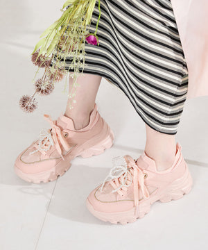 【WEB先行予約/3月上旬発売予定】2wayリボンモチーフニットスニーカー/OT3797