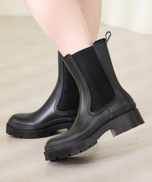 【WEB限定】ミドル丈サイドゴアレインブーツ/R-0025