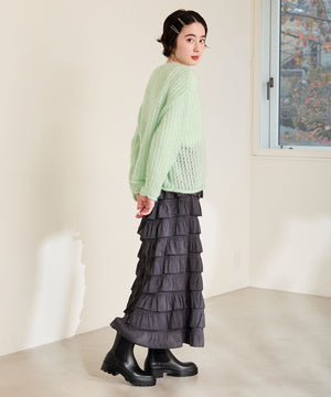 【WEB限定】ミドル丈サイドゴアレインブーツ/R-0025