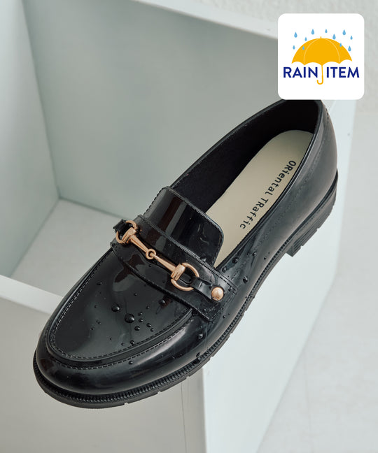 ビットモチーフPVCレインローファー/R-1021